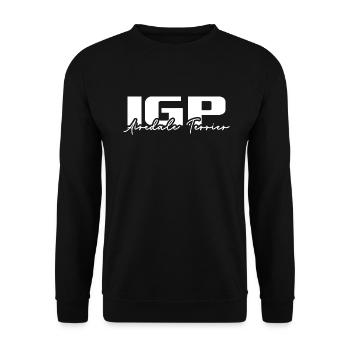 IGP AIREDALE TERRIER Dog Sports Wilsigns Dogs - Unisex Sweatshirt - black - Front - Alina (178cm) & Michal (187cm)