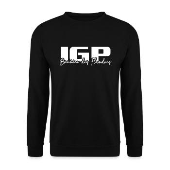 BOUVIER DES FLANDRES IGP Chien de sport Wilsigns - Sweat-shirt Unisexe - noir - Devant - Alina (178cm) & Michal (187cm)