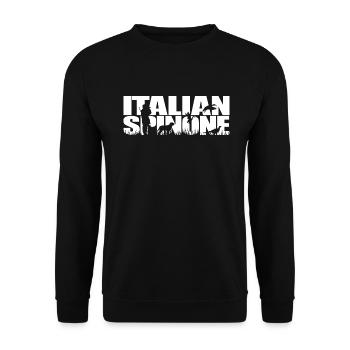 ITALIAN SPINONE Jagdhund Jagdhunde Wilsigns - Unisex Pullover - Schwarz - Vorne - Alina (178cm) & Michal (187cm)