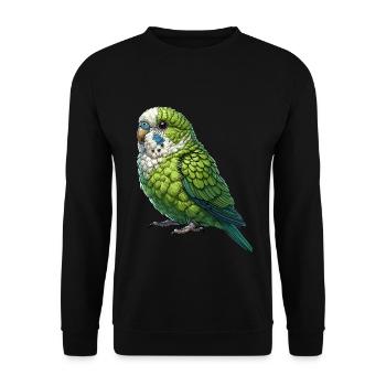 Perroquet Oiseau Perroquet Perroquet - Sweat-shirt Unisexe - noir - Devant - Alina (178cm) & Michal (187cm)