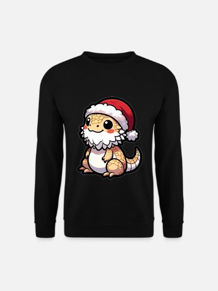 Cute Bearded Dragon Christmas - Unisex Sweatshirt - black