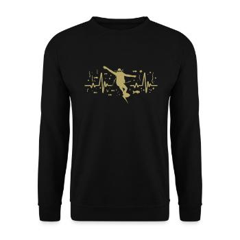 Heartbeat Diver Diving - Diver Diving - Unisex Sweatshirt - black - Front - Alina (178cm) & Michal (187cm)