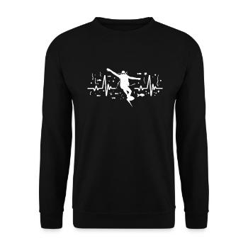 Heartbeat Diver Diving - Diver Diving - Unisex Sweatshirt - black - Front - Alina (178cm) & Michal (187cm)