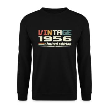 Vintage 1956 Gift 1956 Birthday 1956 Retro - Unisex Sweatshirt - black - Front - Alina (178cm) & Michal (187cm)