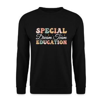 Special Dream Education Team Groovy SPED Teacher - Unisex Sweatshirt - black - Front - Alina (178cm) & Michal (187cm)
