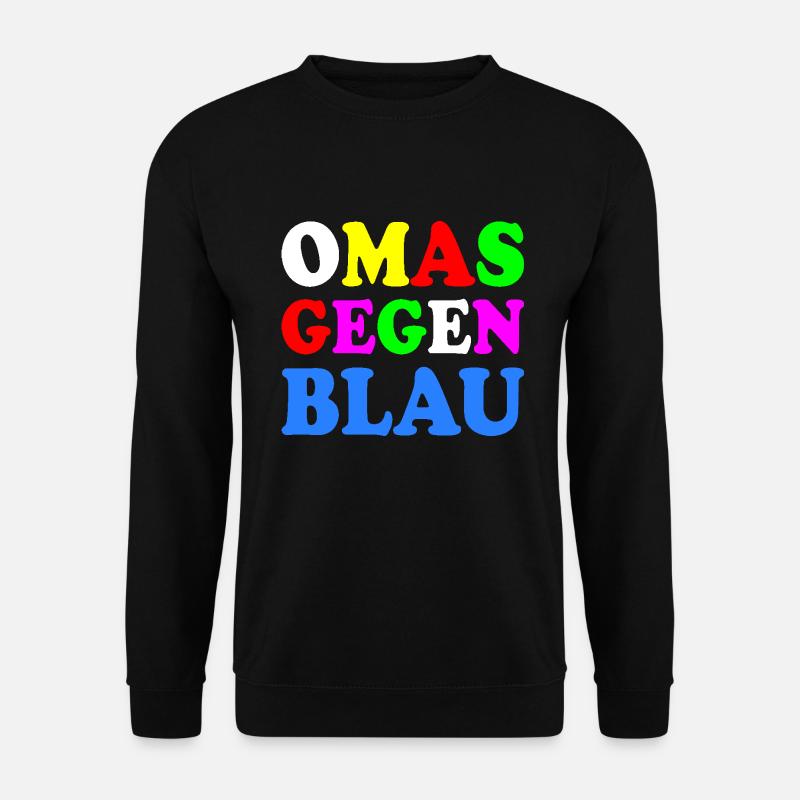 Omas gegen blau - Unisex Pullover - Schwarz