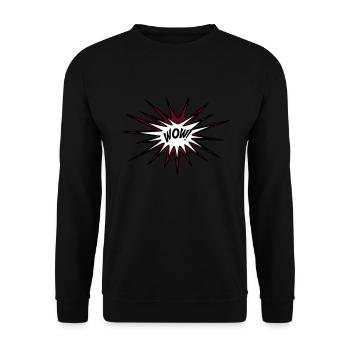 WOW! - Unisex Sweatshirt - black - Front - Alina (178cm) & Michal (187cm)