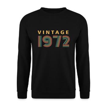 millésime 1972 - Sweat-shirt Unisexe - noir - Devant - Alina (178cm) & Michal (187cm)