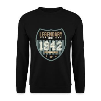 anniversary 1942 legendary 80 years - Unisex Sweatshirt - black - Front - Alina (178cm) & Michal (187cm)