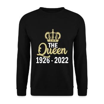 Elisabeth II. die Königin 1926 2022 - Unisex Pullover - Schwarz - Vorne - Alina (178cm) & Michal (187cm)