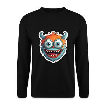 Halloween Monsters - Unisex Sweatshirt - black - Front - Alina (178cm) & Michal (187cm)