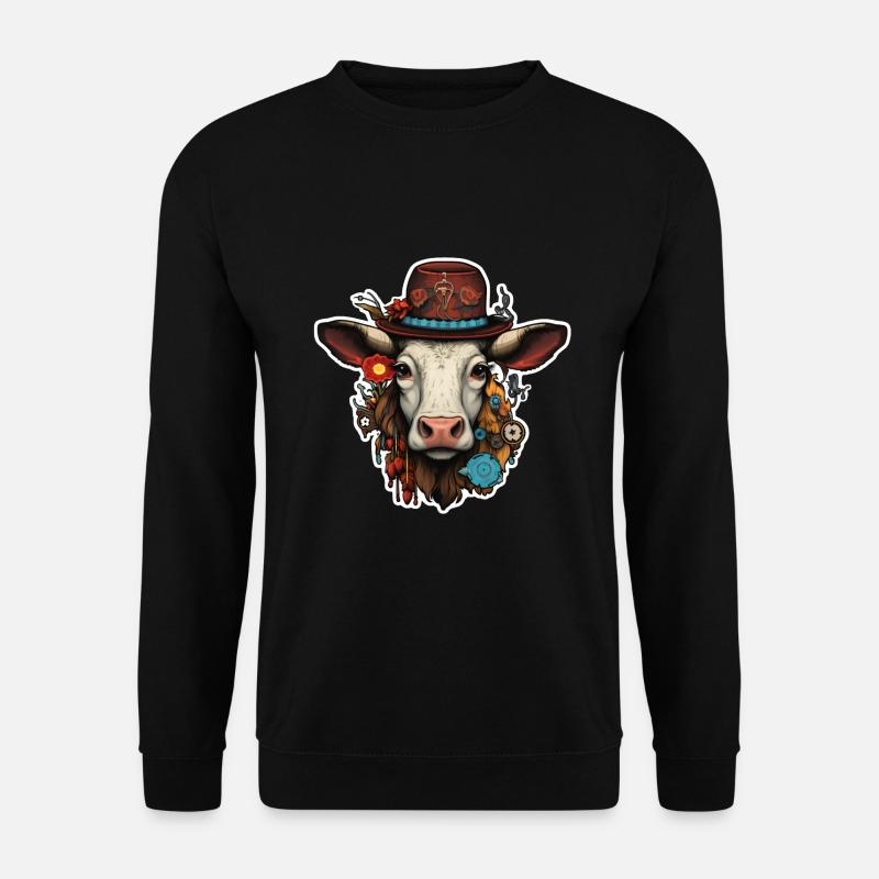 Vache Forêt-Noire Steampunk - Sweat-shirt Unisexe - noir