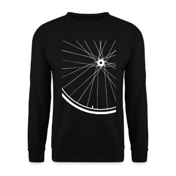 Road bike rim - Unisex Sweatshirt - black - Front - Alina (178cm) & Michal (187cm)