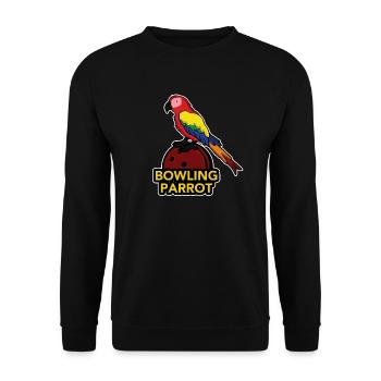 Bird Parrot On Bowling Ball Cone Gift - Unisex Sweatshirt - black - Front - Alina (178cm) & Michal (187cm)