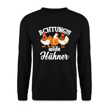Junggesellin lustig Spruch lustige Sprüche - Unisex Pullover - Schwarz - Vorne - Alina (178cm) & Michal (187cm)