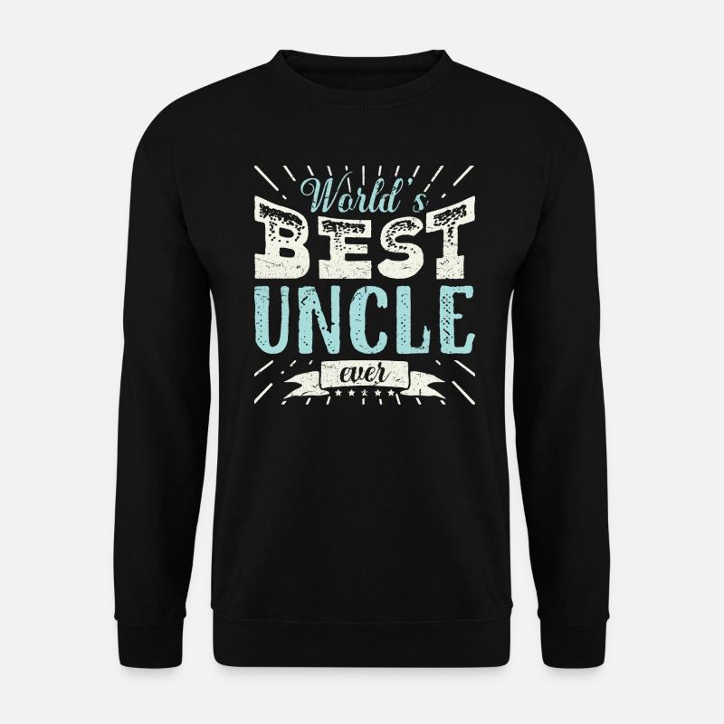 Mens Cool Uncle Gift T Shirt World's Best Uncle - Unisex Pullover - Schwarz