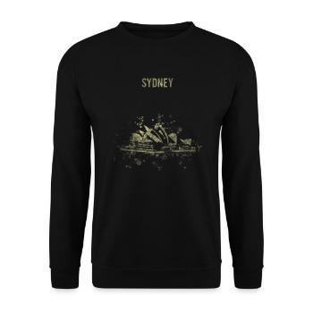 Sydney Opera House Australia landmark gift - Unisex Sweatshirt - black - Front - Alina (178cm) & Michal (187cm)