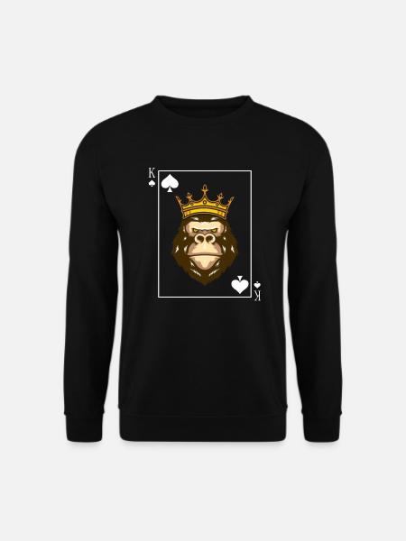 Poker Royalsigns King Roi carte à jouer Carreaux Skat - Sweat-shirt Unisexe - noir