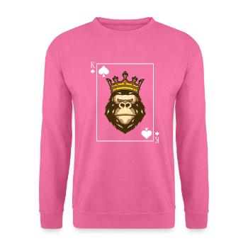 Poker Royalsigns King Roi carte à jouer Carreaux Skat - Sweat-shirt Unisexe - rose - Devant