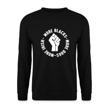 More Blacks More Dogs More Irish - Unisex Sweatshirt - black - Front - Alina (178cm) & Michal (187cm)