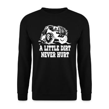 A Little Dirt Never Hurt Jeeps - Unisex Sweatshirt - black - Front - Alina (178cm) & Michal (187cm)