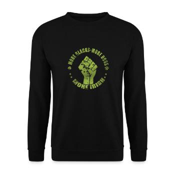 More Blacks More Dogs More Irish - Unisex Sweatshirt - black - Front - Alina (178cm) & Michal (187cm)