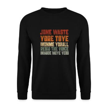 Jone Waste Yore Toye Monme Yorall RedIII The Voice - Unisex Pullover - Schwarz - Vorne - Alina (178cm) & Michal (187cm)