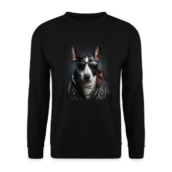 cool Bull Terrier - Unisex Sweatshirt - black - Front - Alina (178cm) & Michal (187cm)