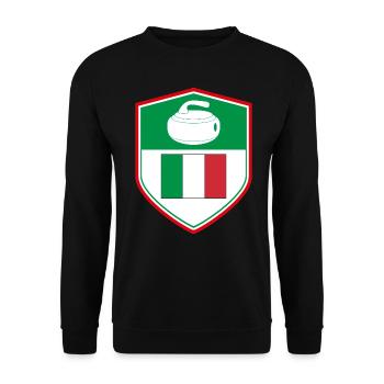 Drapeau italien Équipe de curling Sports de glace d’hiver Italia - Sweat-shirt Unisexe - noir - Devant - Alina (178cm) & Michal (187cm)