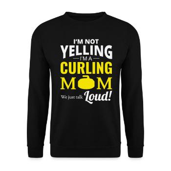 Curling Mom Winter Ice Sport Curler Mothers day - Unisex Sweatshirt - black - Front - Alina (178cm) & Michal (187cm)