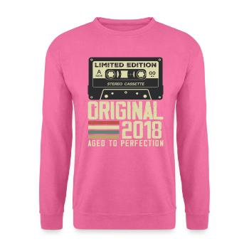 6th Retro Style Anniversary Gift 2018 - Unisex Sweatshirt - pink - Front