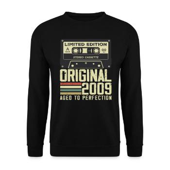 15th Retro Style Anniversary Gift 2009 - Unisex Sweatshirt - black - Front - Alina (178cm) & Michal (187cm)