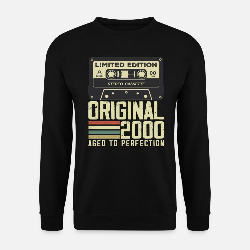24. Jubiläumsgeschenk im Retro-Stil 2000 - Unisex Pullover - Schwarz