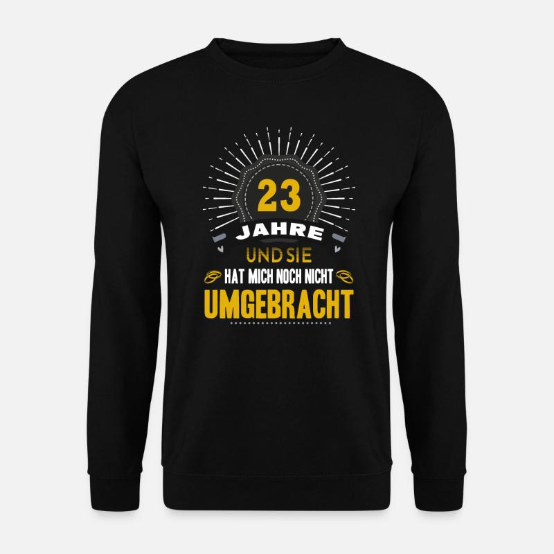 23 Hochzeitstag Mann 23 Jahre Ehe Titanhochzeit - Unisex Pullover - Schwarz