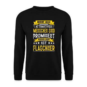 Nicht Alle Menschen Sind Prominent Flaschner - Unisex Pullover - Schwarz - Vorne - Alina (178cm) & Michal (187cm)