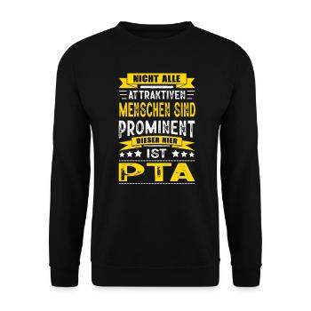 Nicht Alle Menschen Sind Prominent PTA Assistent - Unisex Pullover - Schwarz - Vorne - Alina (178cm) & Michal (187cm)