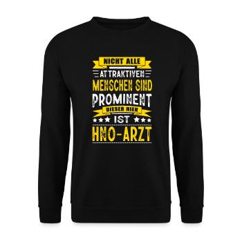 Nicht Alle Menschen Sind Prominent HNO-Arzt Arzt - Unisex Pullover - Schwarz - Vorne - Alina (178cm) & Michal (187cm)