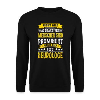 Nicht Alle Menschen Sind Prominent Neurologe - Unisex Pullover - Schwarz - Vorne - Alina (178cm) & Michal (187cm)
