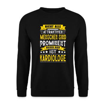 Nicht Alle Menschen Sind Prominent Kardiologe - Unisex Pullover - Schwarz - Vorne - Alina (178cm) & Michal (187cm)