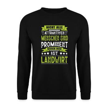 Nicht Alle Menschen Sind Prominent Landwirt Bauer - Unisex Pullover - Schwarz - Vorne - Alina (178cm) & Michal (187cm)