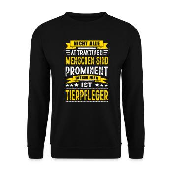 Nicht Alle Menschen Sind Prominent Tierpfleger - Unisex Pullover - Schwarz - Vorne - Alina (178cm) & Michal (187cm)