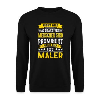 Nicht Alle Menschen Sind Prominent Maler - Unisex Pullover - Schwarz - Vorne - Alina (178cm) & Michal (187cm)