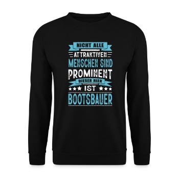 Nicht Alle Menschen Sind Prominent Bootsbauer - Unisex Pullover - Schwarz - Vorne - Alina (178cm) & Michal (187cm)