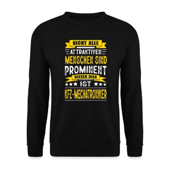 KFZ-Mechatroniker Meister Meisterprüfung Abschluss - Unisex Pullover - Schwarz - Vorne - Alina (178cm) & Michal (187cm)