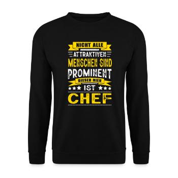 Nicht Alle Menschen Sind Prominent Chef - Unisex Pullover - Schwarz - Vorne - Alina (178cm) & Michal (187cm)