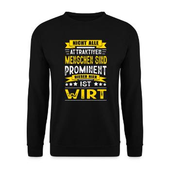 Nicht Alle Menschen Sind Prominent Wirt - Unisex Pullover - Schwarz - Vorne - Alina (178cm) & Michal (187cm)