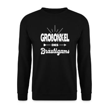 Großonkel Des Bräutigams Hochzeit Heirat Kostüm - Unisex Pullover - Schwarz - Vorne - Alina (178cm) & Michal (187cm)