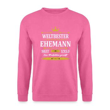 Weltbester Ehemann Seit 1953 Vintage Hochzeitstag - Unisex Pullover - Pink - Vorne