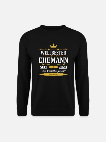 Weltbester Ehemann Seit 2023 Vintage Hochzeitstag - Unisex Pullover - Schwarz