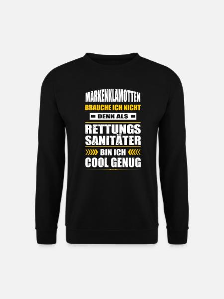 Rettungssanitäter Sanitäter Spruch Sani Arzt - Unisex Pullover - Schwarz